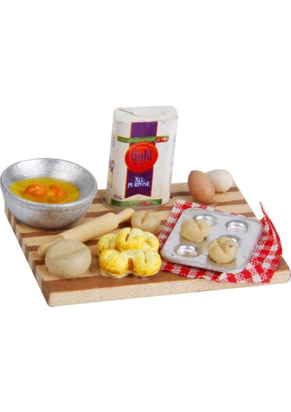 4x1/12 Dollhouse Minyatür Mutfak Gıda Yumurtaları Süt Ekmeği 1 Set 4 Adet (Yurt Dışından)