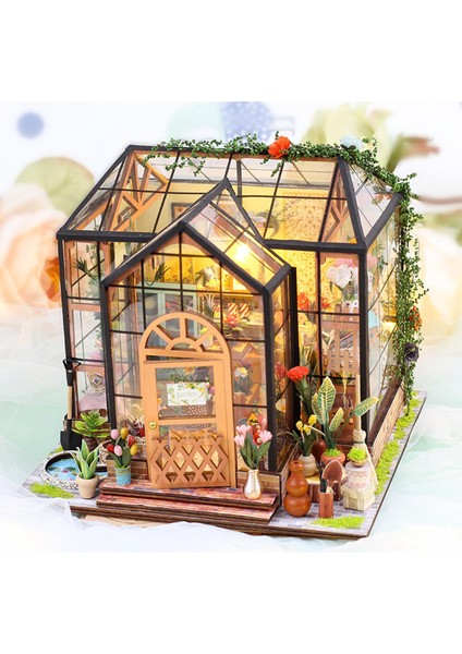 Minyatür Dollhouse Sevgililer Günü Hediyesi ile Mobilya Için Arkadaşlar Gençler Çiçek Mağazası (Yurt Dışından) fırsatları