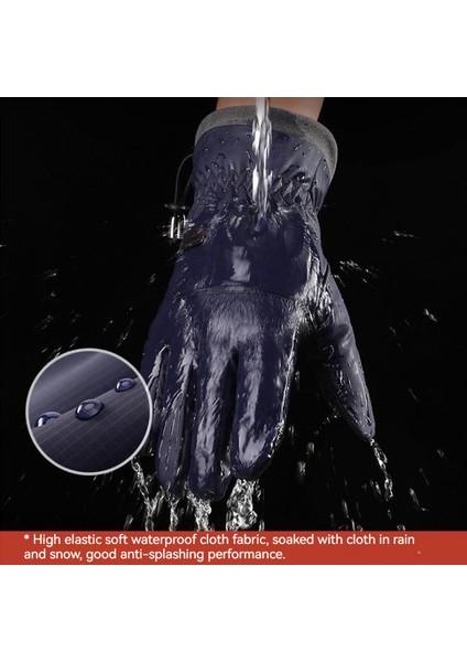 Kadife Kalın Su Soğuk Geçirmez Bisiklet Dokunmatik Ekran Eldivenleri (Yurt Dışından) fiyatları