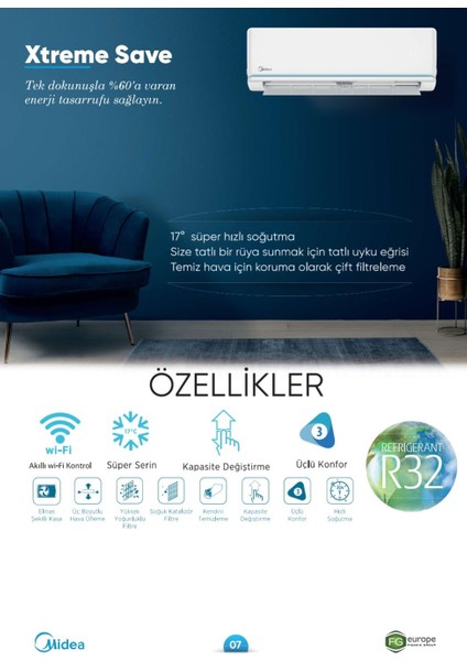 Extreme Save 12 A+++ 14700 BTU Duvar Tipi Klima fiyatları