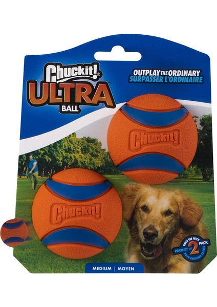 Ultra Ball 2'li Köpek Oyun Topu (Orta Boy)