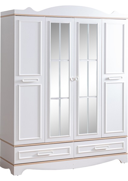 Zirve Genç Odası Takımı - 4 Kapaklı Dolap, Ranza