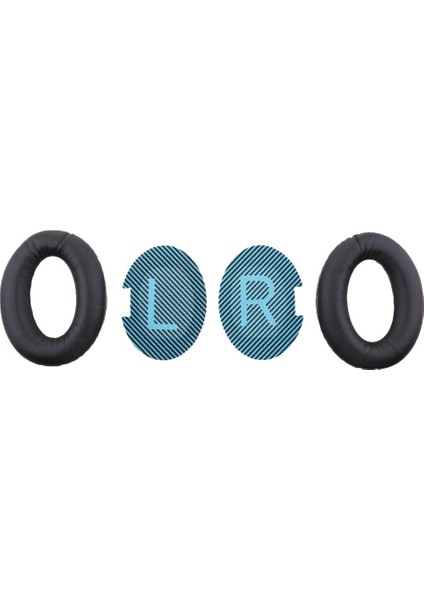 2 Adet Kulak Pedleri QC15 - Siyah (Yurt Dışından)