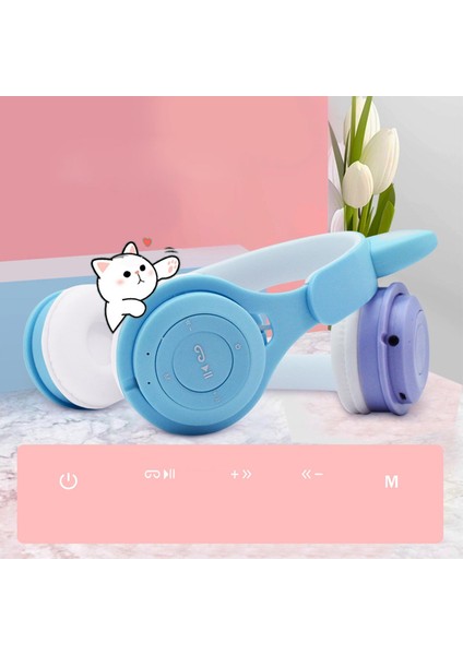Kedi Kulak Model Kulaklık - Mavi (Yurt Dışından) fiyatları