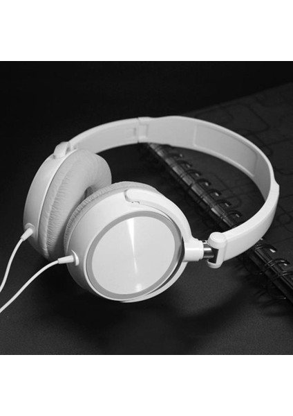 S1 Katlanır 3,5 mm Kablolu Bilgisayar Kulaklık Seti Stereo Derin Bas Kulaklıklar Beyaz fiyatları