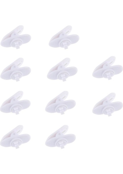 Geçirmez 10PCS Kulaklık Mikrofonu Klipsi - Beyaz (Yurt Dışından)