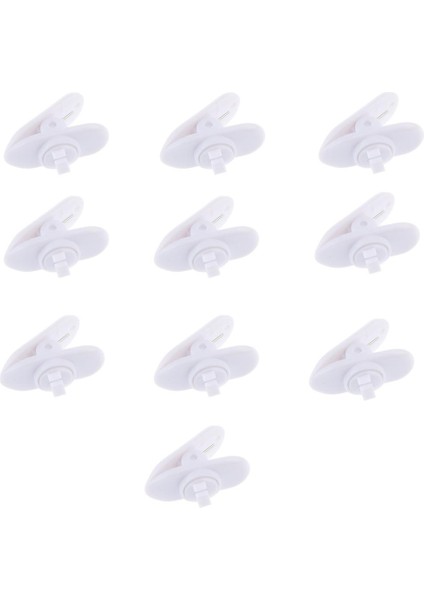 Geçirmez 10PCS Kulaklık Mikrofonu Klipsi - Beyaz (Yurt Dışından)
