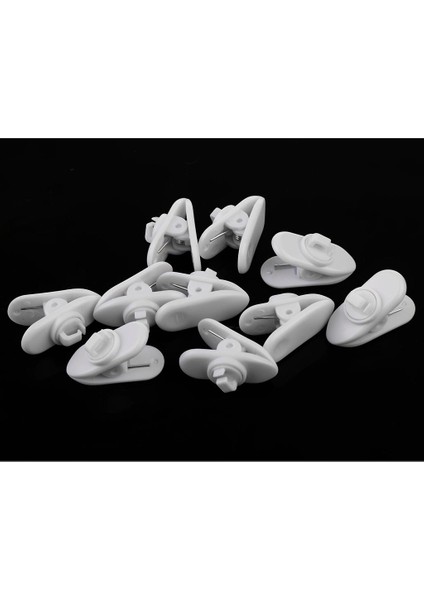 Geçirmez 10PCS Kulaklık Mikrofonu Klipsi - Beyaz (Yurt Dışından)