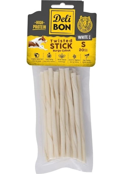 Burgu Çubuk Ince Boy 20'li Paket Beyaz