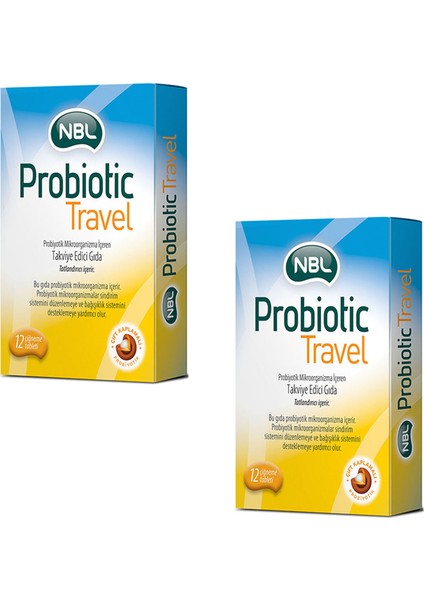 Probiyotik Travel 12 Çiğneme Tableti 2 Adet