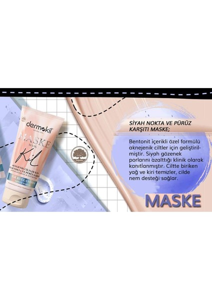 Aknejenik Ciltler Için Siyah Nokta ve Pürüz Karşıtı Maske 1 Paket