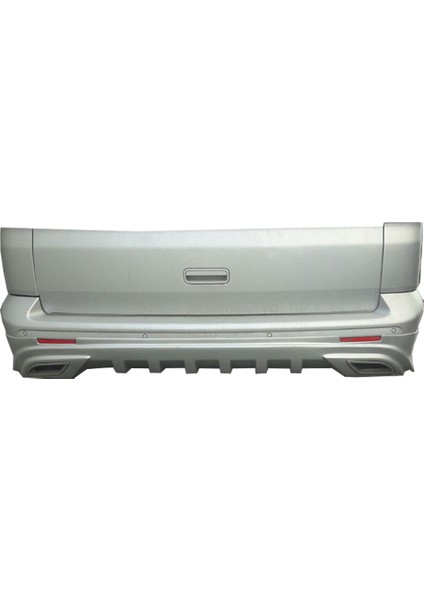 (Boyasız) Volkswagen T5 Transporter Arka Karlık Çift Egzoz 2003-2014 Arasına Uyumludur