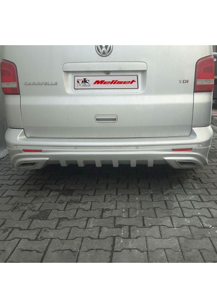 (Boyasız) Volkswagen T5 Transporter Arka Karlık Çift Egzoz 2003-2014 Arasına Uyumludur modelleri