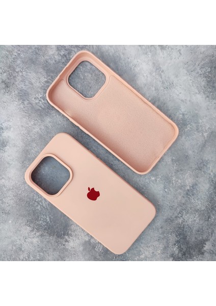 iPhone 14 Pro (6.1) Uyumlu Lansman Içi Süet Silikon Kılıf
