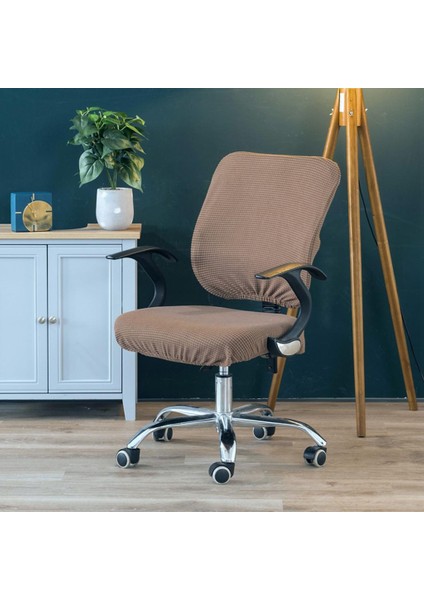 Esnek Dönen Sandalye Koltuk Kapağı Yemek Taburesi Slipcover Için Mutfak Kahverengi modelleri