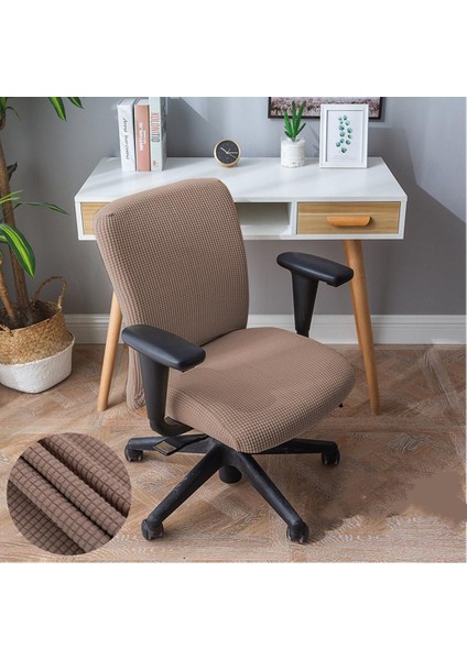 Esnek Dönen Sandalye Koltuk Kapağı Yemek Taburesi Slipcover Için Mutfak Kahverengi fırsatları