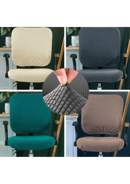 Esnek Dönen Sandalye Koltuk Kapağı Yemek Taburesi Slipcover Için Mutfak Kahverengi indirimleri