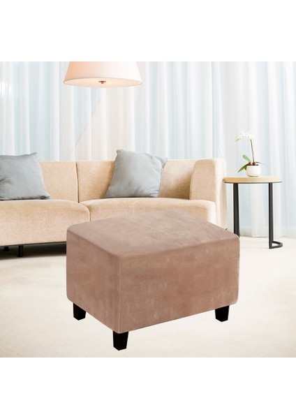 Modern Yumuşak Footting Slipcover Toz Geçirmez Ev Dekor Rahat Kahverengi fırsatları