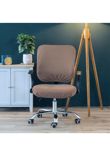 Yumuşak Streç Ofis Bilgisayar Masa Sandalye Kapağı Evrensel Koltuk Slipcover Dekor Kahverengi fiyatları