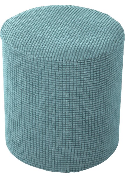 Yuvarlak Osmanlı Kapakları Ayak Dinlenme Slipcover Elastik Alt Gri