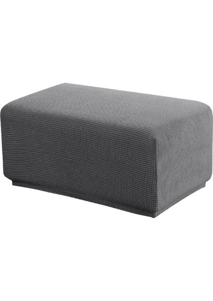 Ayak Fırtınası Dikdörtgen Çıkarılabilir Osmanlı Slipcovers Pouf Protector Gri Xl