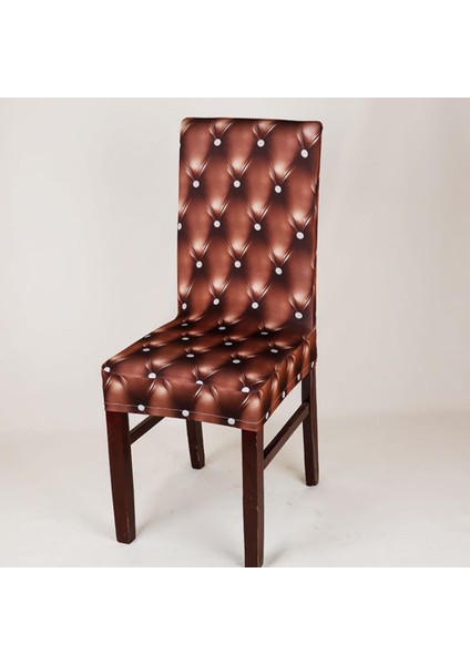 Çıkarılabilir Elastik Streç Slipcover Kısa Yemek Sandalye Koltuk Kapağı -Champagne -Kahverengi, 45-60CM fiyatları