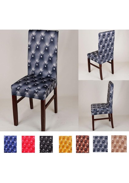 Çıkarılabilir Elastik Streç Slipcover Kısa Yemek Sandalye Koltuk Kapağı -Champagne -Kahverengi, 45-60CM modelleri