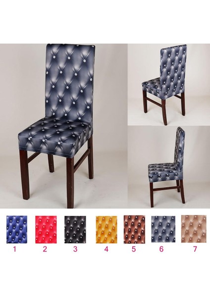 Çıkarılabilir Elastik Streç Slipcover Kısa Yemek Sandalye Koltuk Kapağı -Champagne -Kahverengi, 45-60CM fırsatları