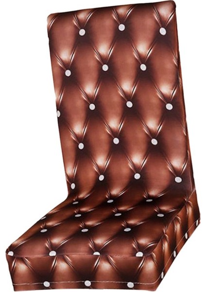Çıkarılabilir Elastik Streç Slipcover Kısa Yemek Sandalye Koltuk Kapağı -Champagne -Kahverengi, 45-60CM indirimleri