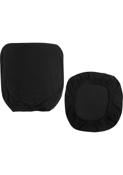 1 Adet Ofis Bilgisayar Sandalye Kapak Split Gerilebilir Dönen Koltuk Slipcover Siyah