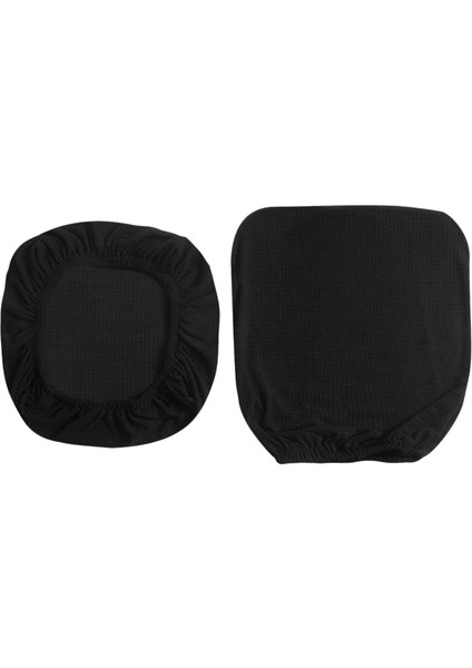 1 Adet Ofis Bilgisayar Sandalye Kapak Split Gerilebilir Dönen Koltuk Slipcover Siyah