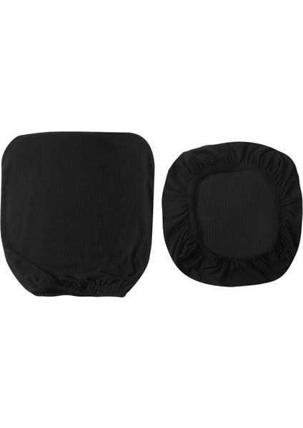 1 Adet Ofis Bilgisayar Sandalye Kapak Split Gerilebilir Dönen Koltuk Slipcover Siyah