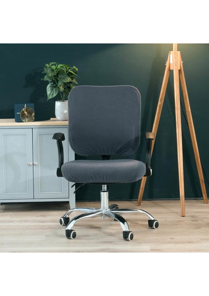 Yumuşak Streç Ofis Bilgisayar Masa Sandalye Kapağı Evrensel Koltuk Slipcover Dekor Gri fiyatları