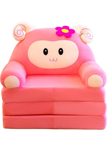 Toddler Koltuk Slipcover Katlanabilir Kanepe Kapağı Yatak Odası Için Yıkanabilir Ev Pembe Koyun