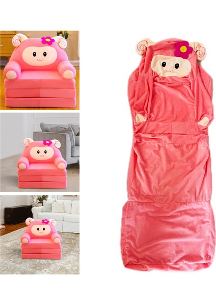 Toddler Koltuk Slipcover Katlanabilir Kanepe Kapağı Yatak Odası Için Yıkanabilir Ev Pembe Koyun modelleri