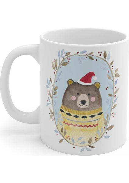 Noel Yılbaşı Renkli Mutlu Bozayı Merry Christmas Kupa Mug