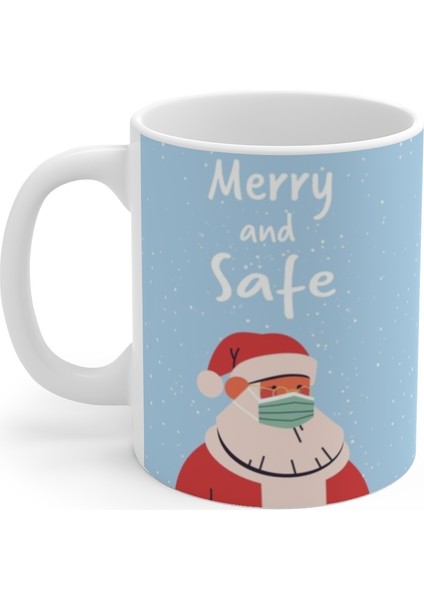 Noel Yılbaşı Noel Baba Santa Corona Merry And Safe Merry Christmas Kupa Mug