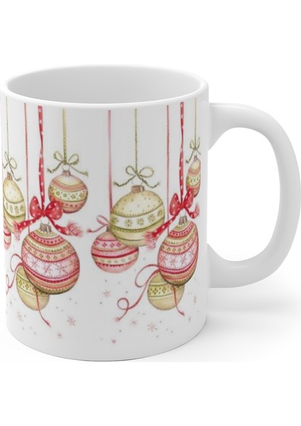 Noel Yılbaşı Askılı Süsleri Figürlü Merry Christmas Kupa Mug modelleri