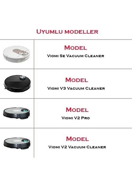 Xiaomi Vacuum Mop Pro (STYTJ02YM) Uyumlu 4 Adet Yan Fırça (Siyah) modelleri
