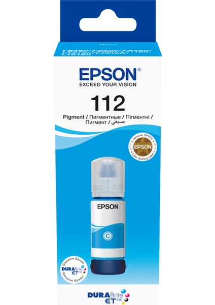 Epson T112 Mavi Orjinal Mürekkep / C13T06C24A / L11160 / L15150 / L15160 / L6460 / L6490 / L6+550 / L6570 / M15140 / L15180 / L6580