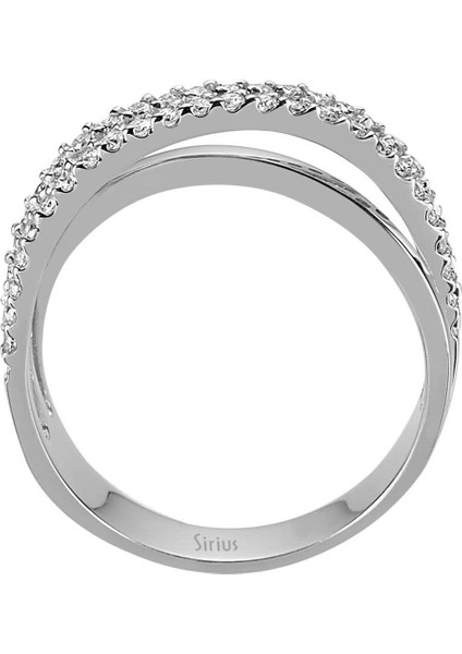 Çift Sıra Taşlı Pırlanta Yüzük 0404R0003