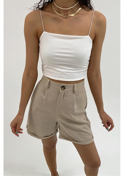 Kadın Ip Askılı Crop Bluz fırsatları