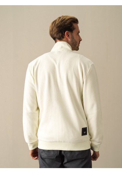 Erkek Ekru Regular Fit Sweatmont
