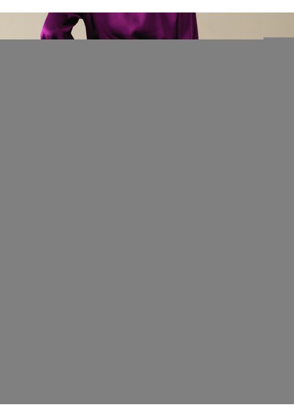 Kadın Mor Regular Fit Saten Pantolon indirimleri