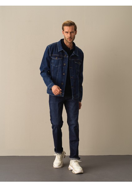 Erkek Mavi Regular Fit Denim Ceket fiyatları