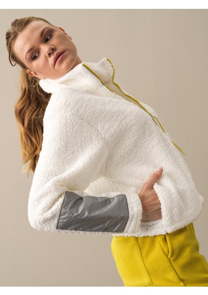 Dik Yaka Oversize Polar Sweatshirt