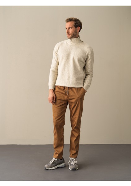 Erkek Camel Regular Fit Pantolon fırsatları