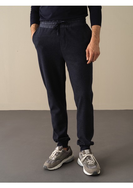 Erkek Lacivert Regular Fit Jogger Pantolon