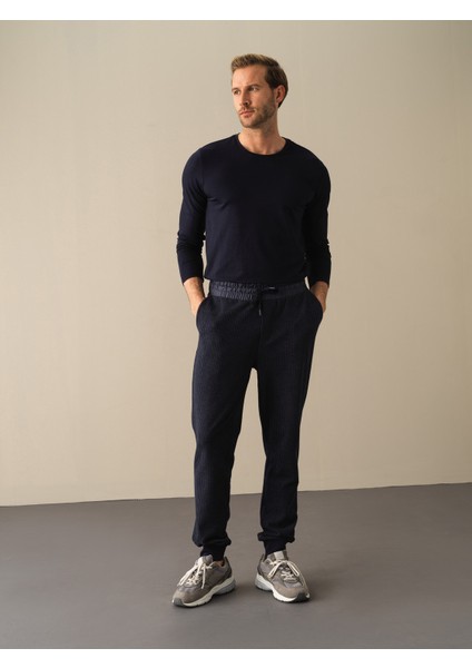 Erkek Lacivert Regular Fit Jogger Pantolon modelleri