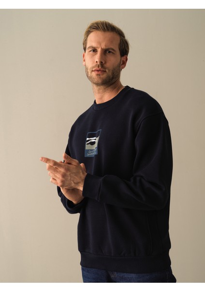 Pamuklu Oversize Baskılı Sweatshirt